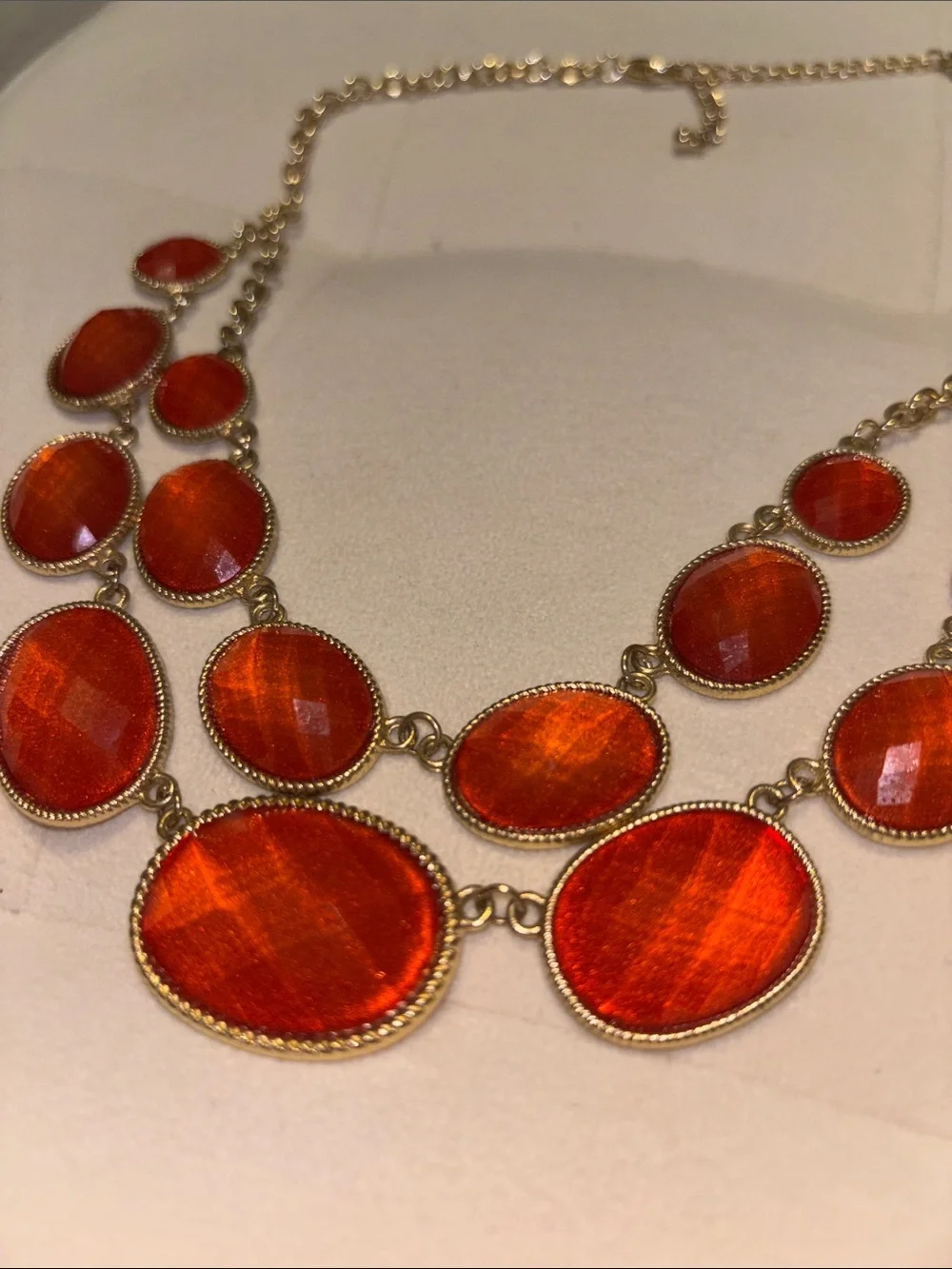 Bold Orange Statement Necklace - Fashion Jewelry